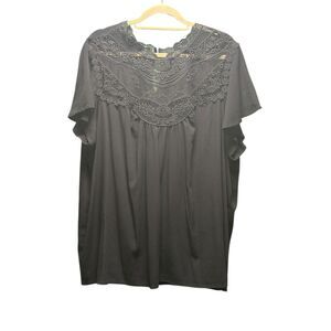 Torrid Boho Crinkle Gauze Lace Blouse